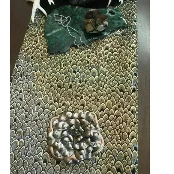 Brighton Bronze Rose Bag with Silver Chain - Picture 1 of 5